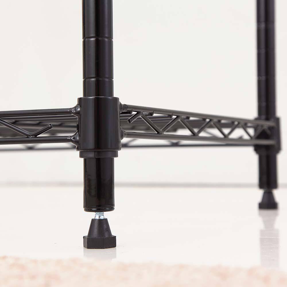 4-Tier Black Coating Utility Wire Shelving Unit (18 in. D x 36 in. W x 59 in. H) - Hercitys