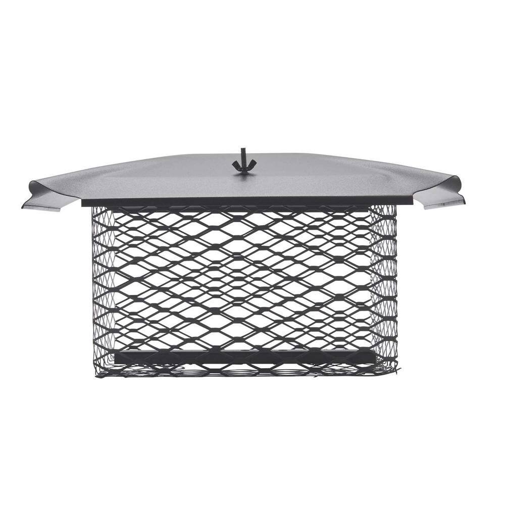 13 in. x 13 in. Chimney Cap in Black Galvanized Steel - Hercitys