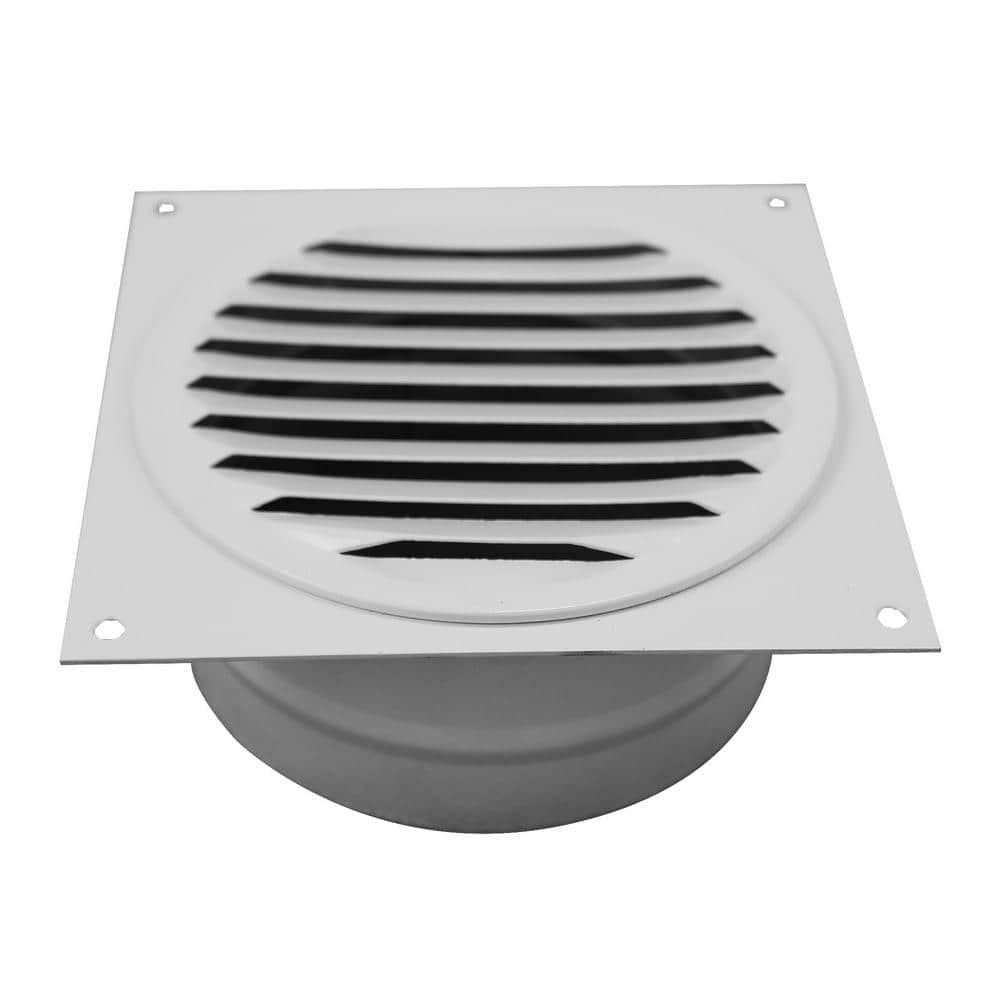 4 in. Aluminum Bathroom Soffit Vent, White - Hercitys