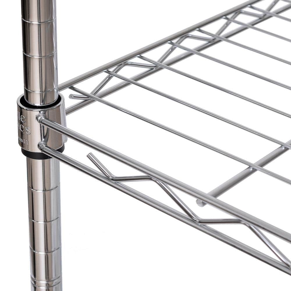 5-Tier Steel Wire Shelving System in Zinc (30 in. W x 14 in. D x 61.5 in. H) - Hercitys