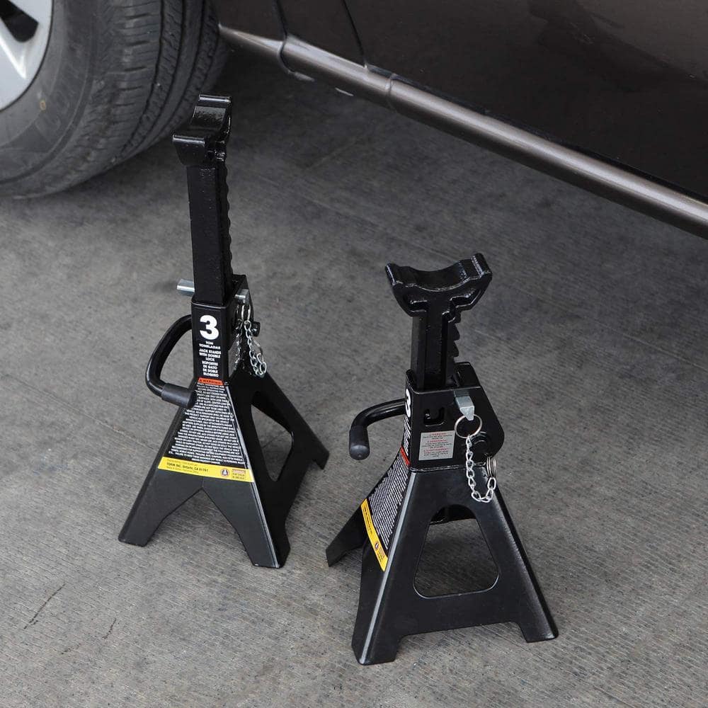 3-Ton Double-Locking Jack Stands (2-Pack) - Hercitys