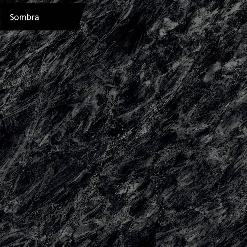 4 ft. Straight Laminate Countertop All-Inclusive Kit in Textured Sombra with Eased Edge and Loose Backsplash - Hercitys