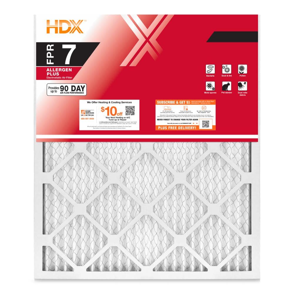 14 in. x 18 in. x 1 in. Allergen Plus Pleated Air Filter FPR-7, MERV-11 (2-Pack) - Hercitys