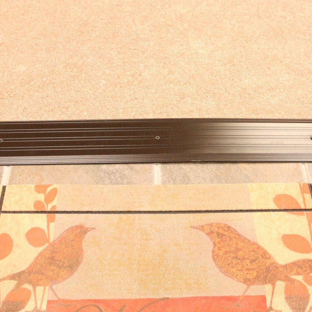 5 in. x 1/4 in. x 36 in. Bronze Aluminum Commercial Flat-Profile Threshold - Hercitys