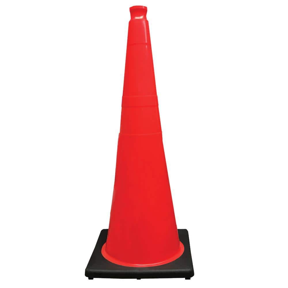 36 in. Orange Traffic Cone with Black Base 10 lbs. - Hercitys