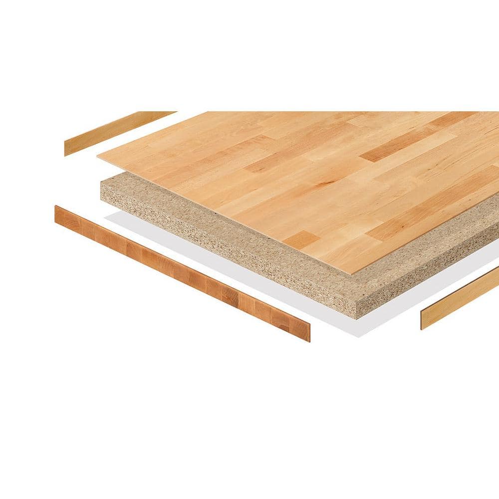 5 ft. L x 30 in. D Finished Engineered Birch Butcher Block Desktop Countertop - Hercitys