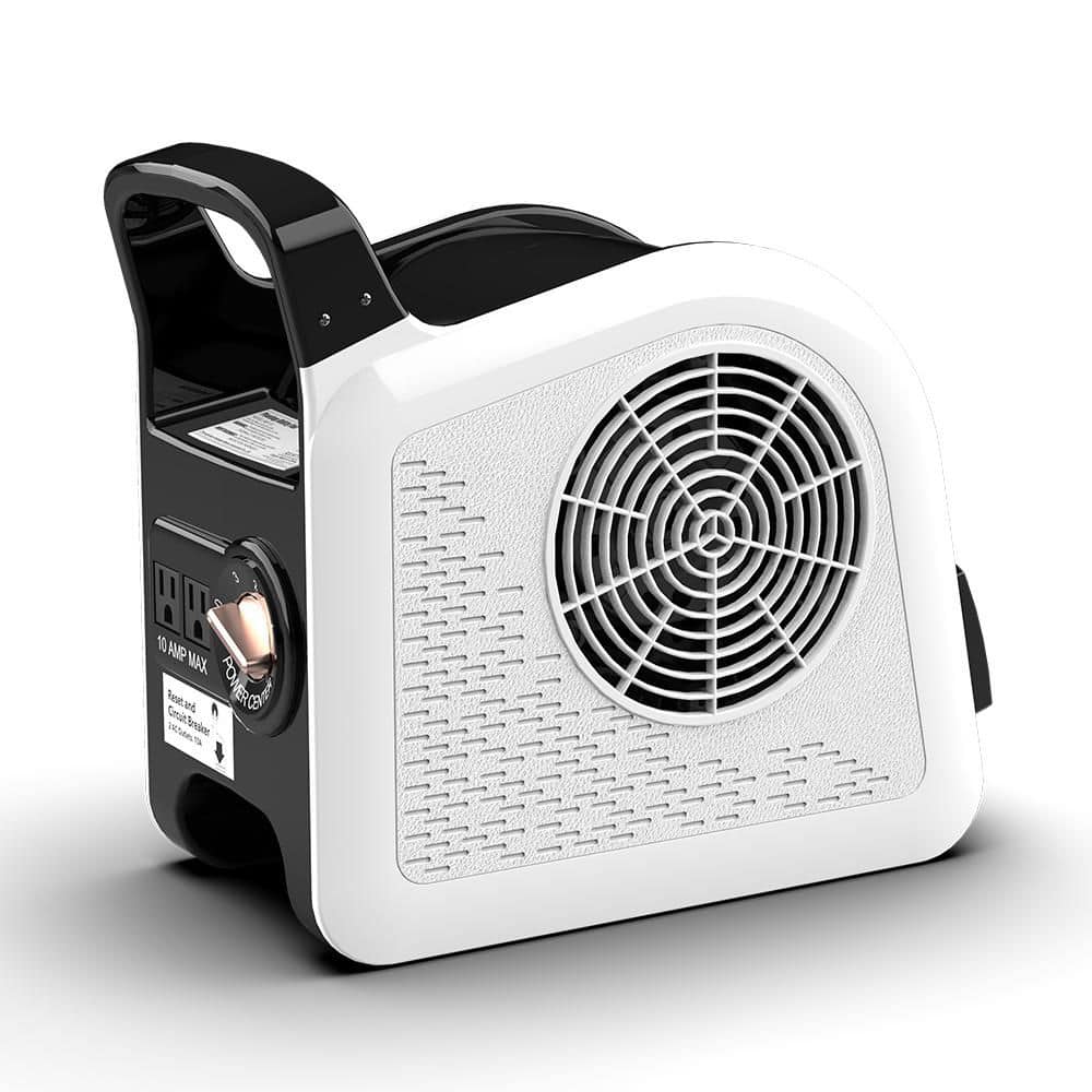 12 in. 3-Speeds Portable High Velocity Blower Fan in White, Floor Fan with 185° Adjustable Head, 355 CFM - Hercitys