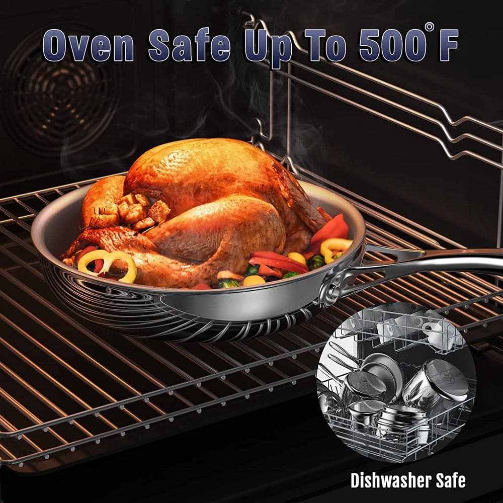 10 in. Multi-Ply Clad Stainless Steel Frying Pan - Hercitys