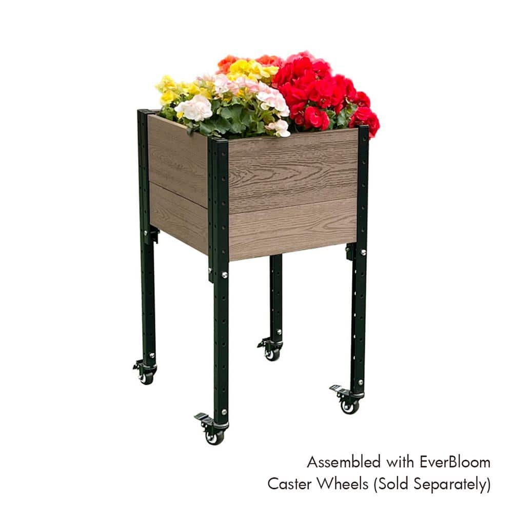 17 in. L x 19 in. W x 28 in. H Elevated Composite Planter Box - Hercitys