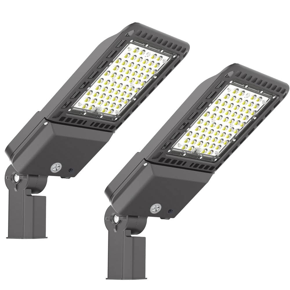 1500-Watt Equivalent Integrated LED Bronze 300W Parking Lot Area Light, 5000K Slip Fitter,39000LM Dusk To Dawn - Hercitys
