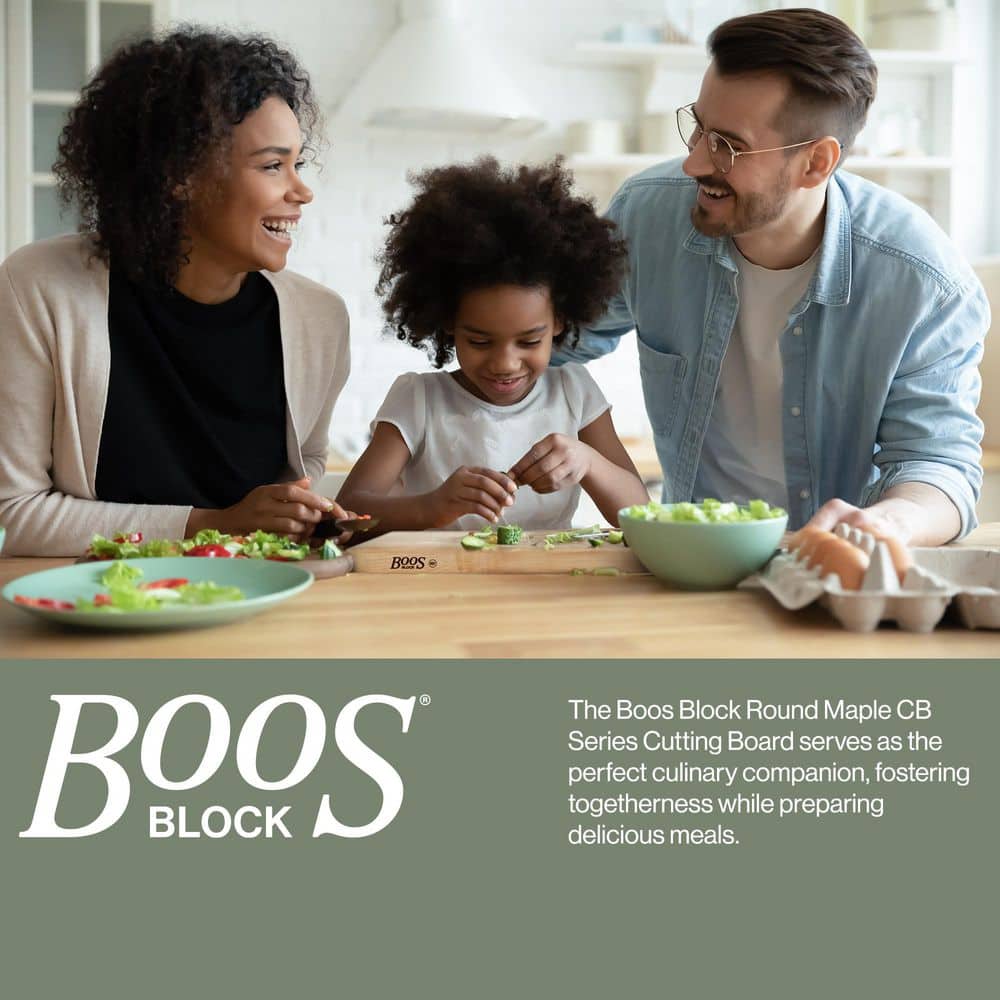 15 in. x 15 in. Round Wood Edge Grain Cutting Board - Hercitys