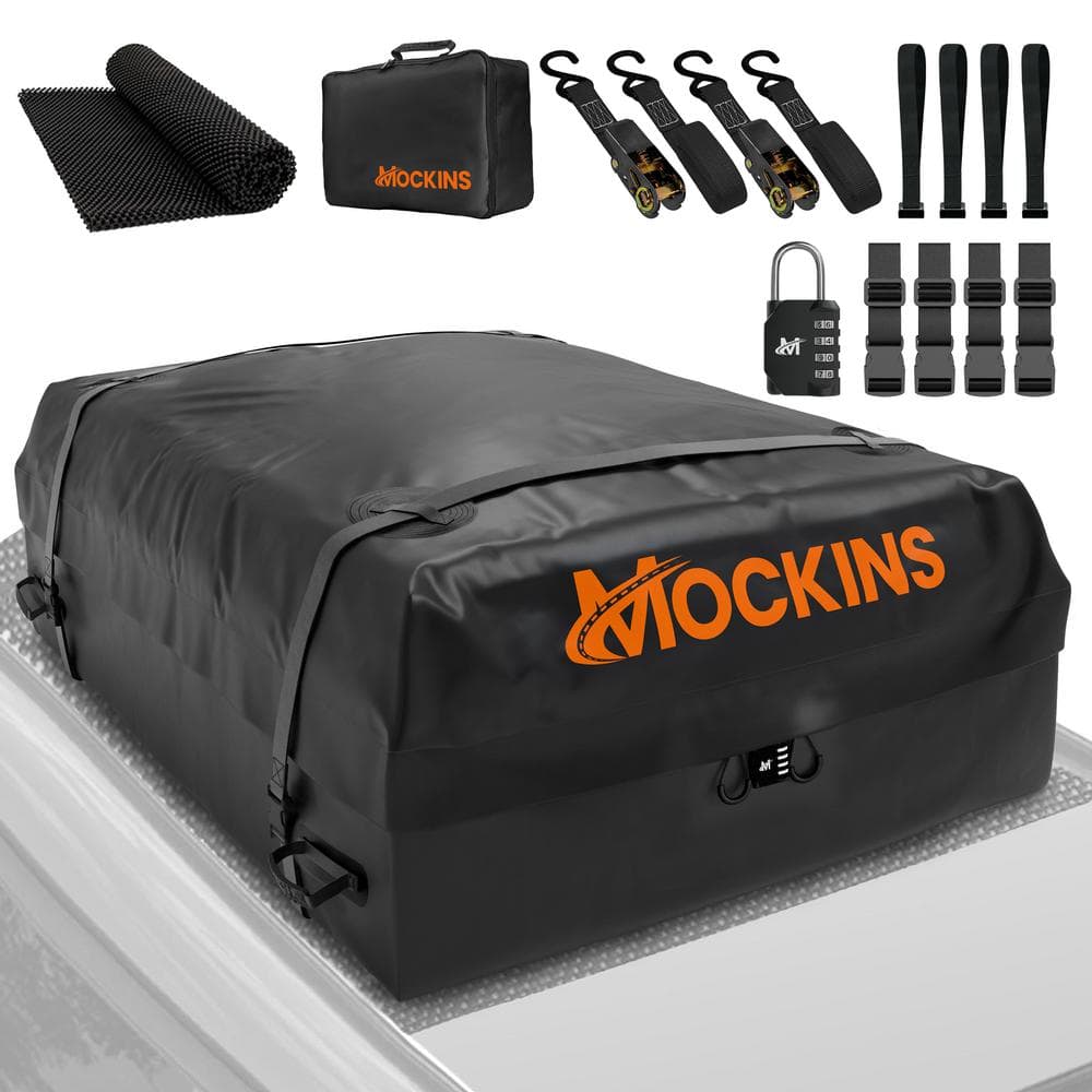 25 cu. ft. Waterproof Rooftop Carrier Bag Capacity Storage Roof Bag Use With Or Without Racks/Bars Accessories Included - Hercitys