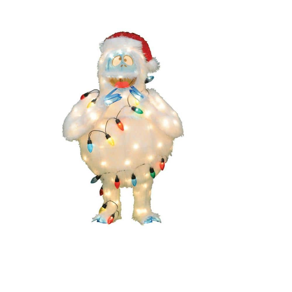 32 in. 3D Pre-Lit Bumble Christmas Yard Art Sculpture with C9 Light Strand - Hercitys