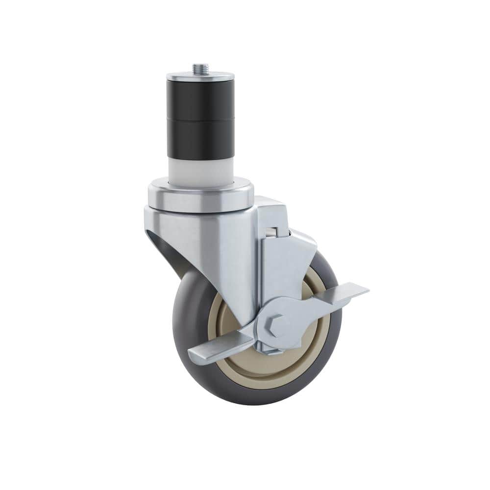 4 in. Stainless Steel Kitchen Prep Table Caster Wheels Set of 4 - Hercitys