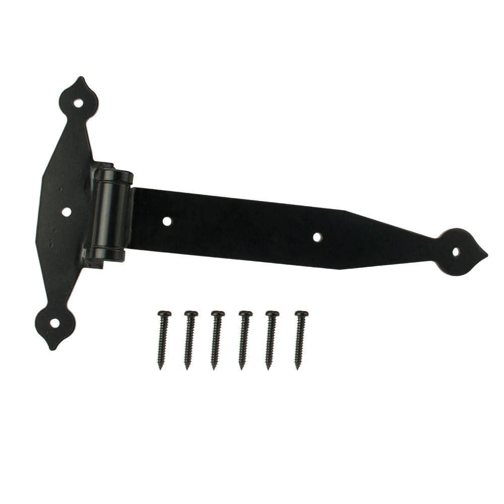 12 in. Black Super Heavy Duty Standard Tee Hinge - Hercitys