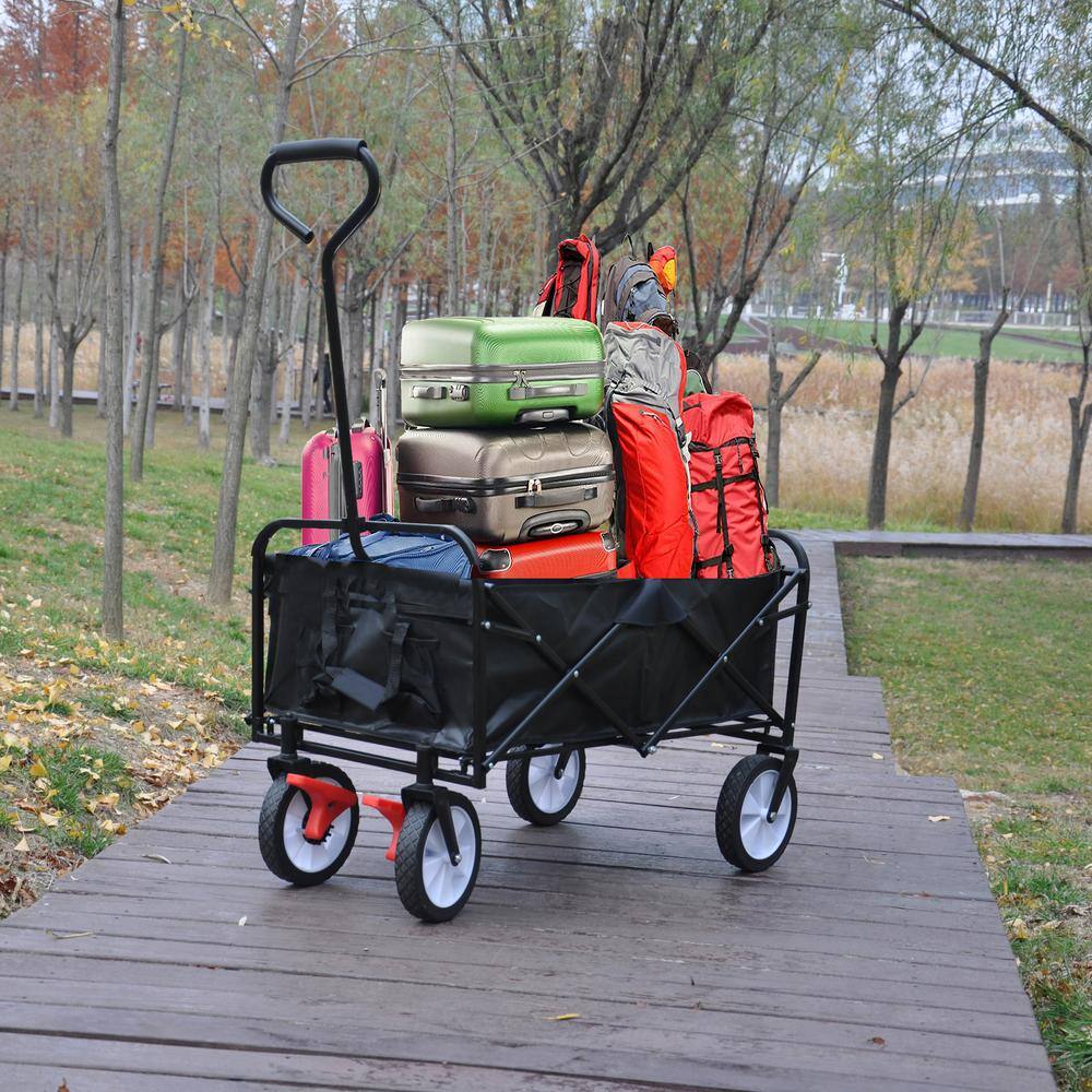 4.8 cu. ft. Metal Garden Cart, Black - Hercitys
