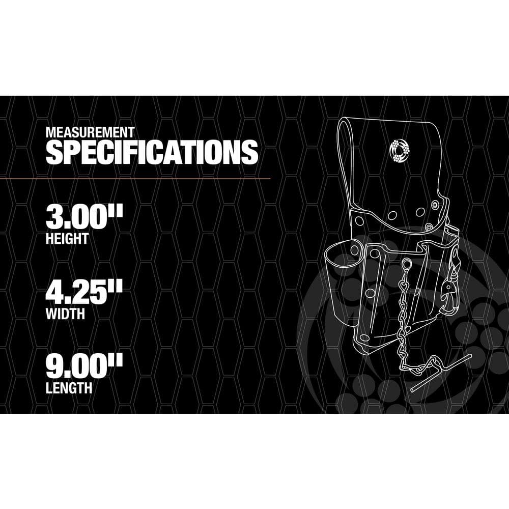 5 Pocket Leather Tool Pouch with Electrical Tape Chain - Hercitys