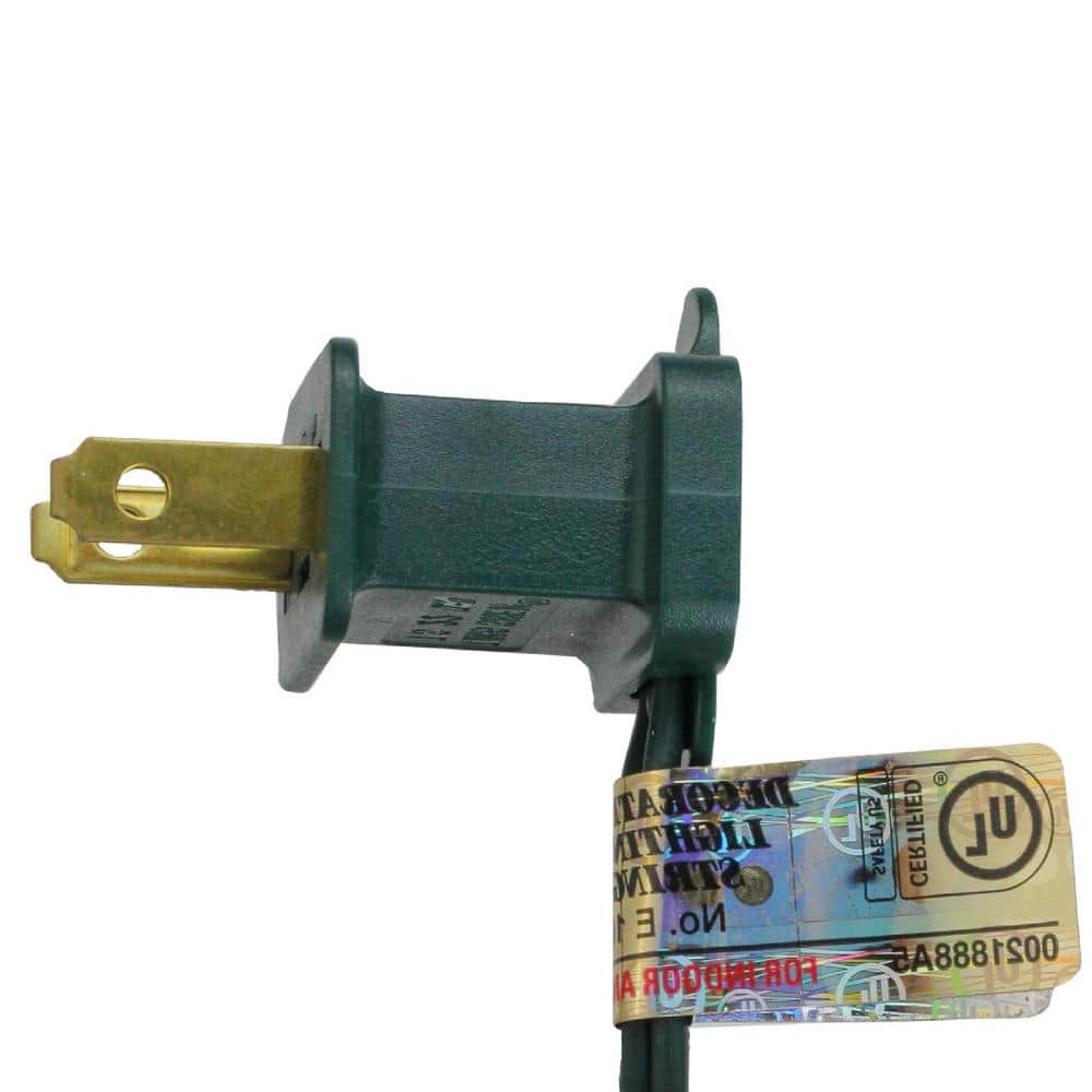 25-Light Transparent Red C7 Incandescent Christmas Lights 12 in. Spacing with Green Wire - Hercitys