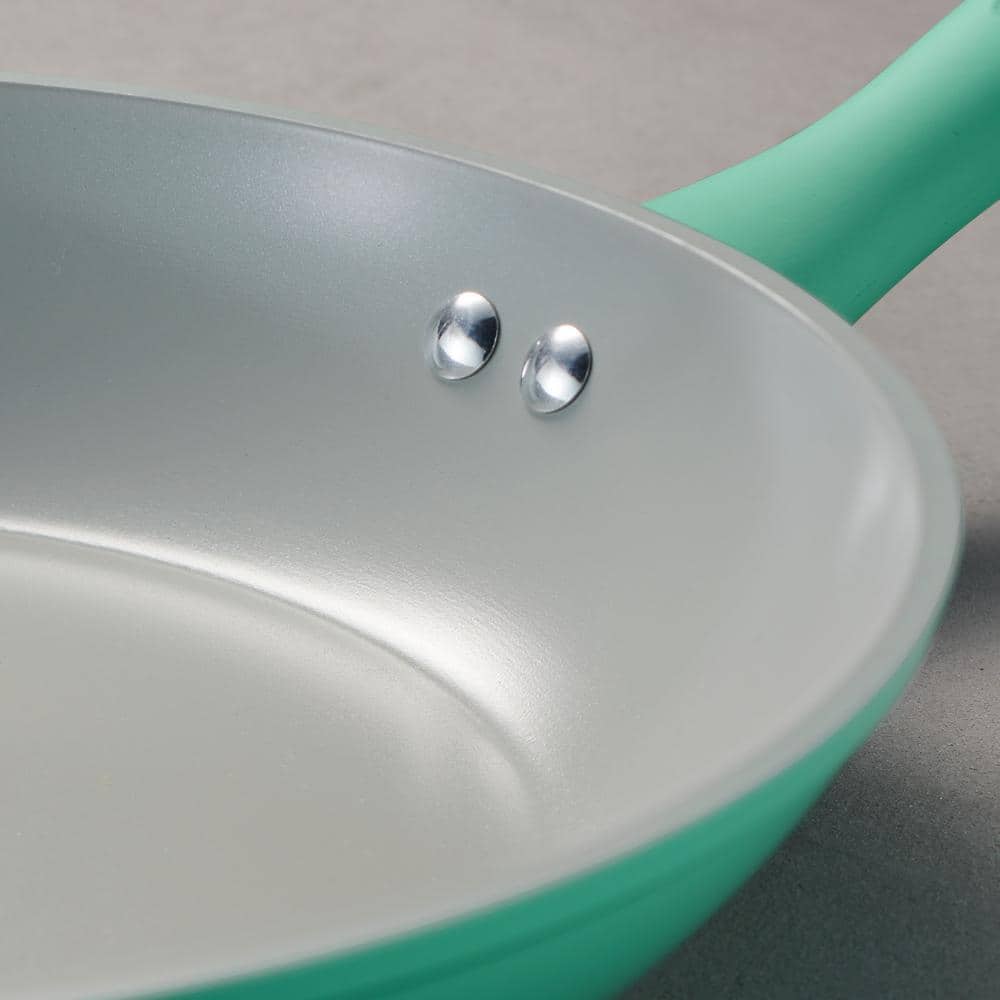 14-Piece Ceramic Cookware Set in Teal - Hercitys