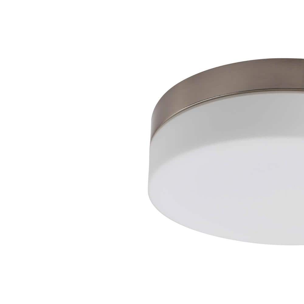 1-Light Brushed Nickel Flush Mount Ceiling Light - Hercitys
