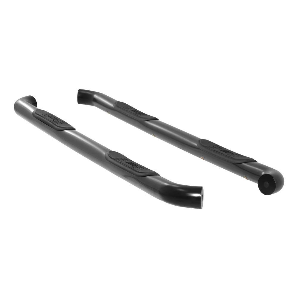 3-Inch Round Black Stainless Steel Nerf Bars, No-Drill, Select Chevrolet Silverado, GMC Sierra 1500, 2500, 3500 HD - Hercitys