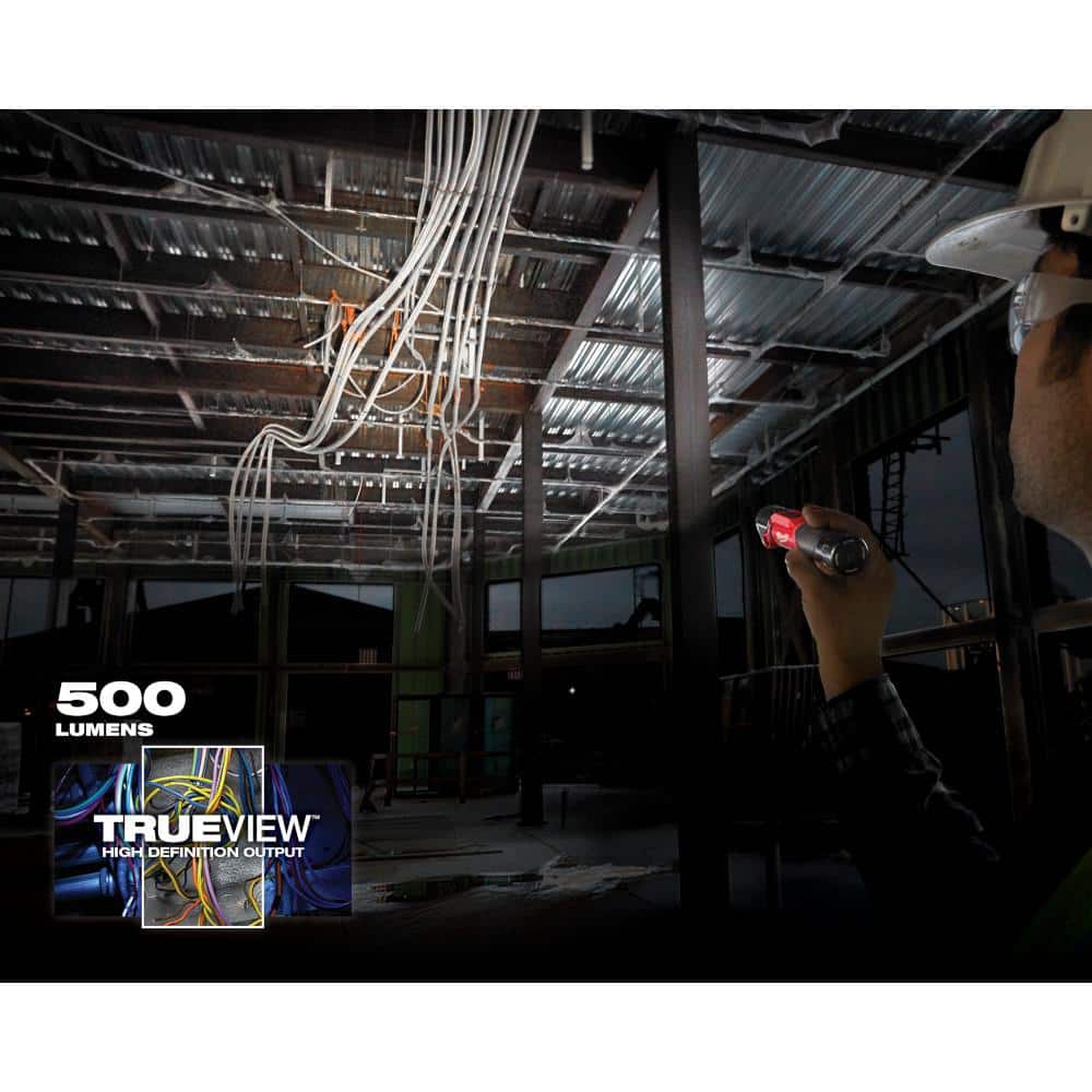 500 Lumens LED Pivoting REDLITHIUM USB Flashlight - Hercitys