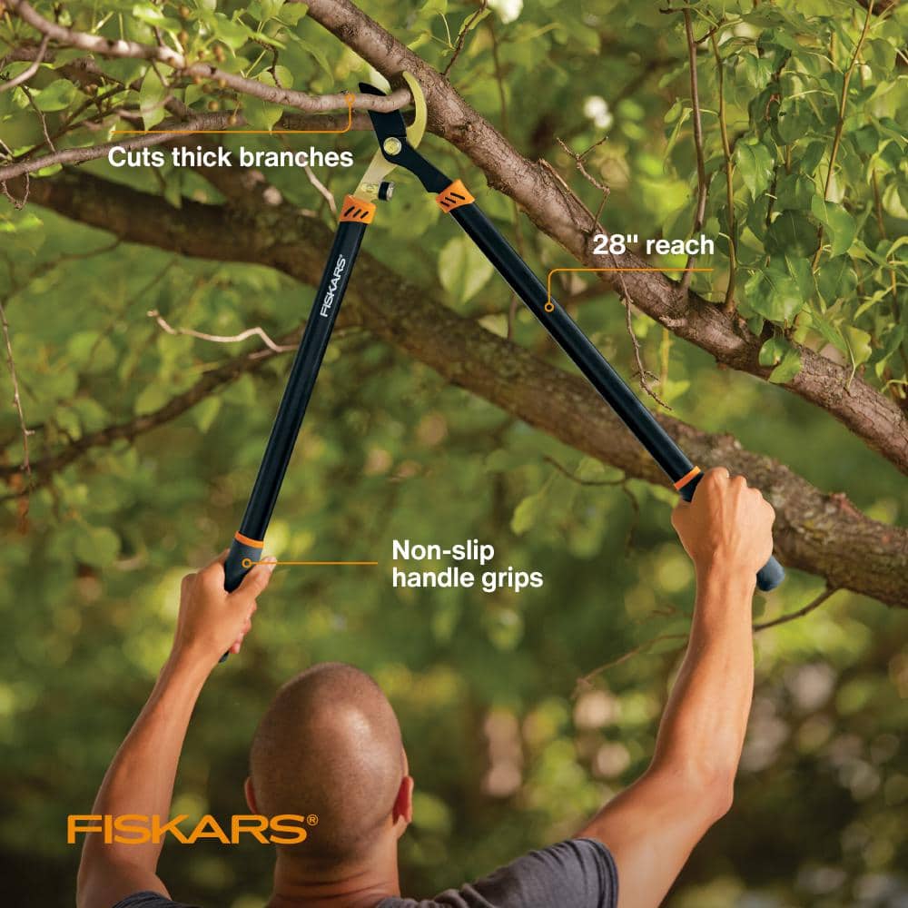 1-1/2 in. Cut Capacity Low-Friction Steel Blade, 28 in. Bypass Lopper with Non-Slip Handles - Hercitys