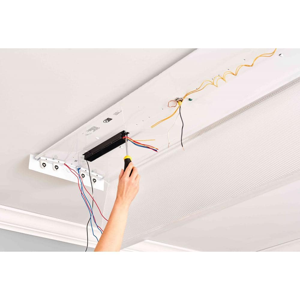 120-Volt 6.63 in. Electronic Ballast 2 Lamp FC12T9/T5 and FC16T9/T5, White - Hercitys