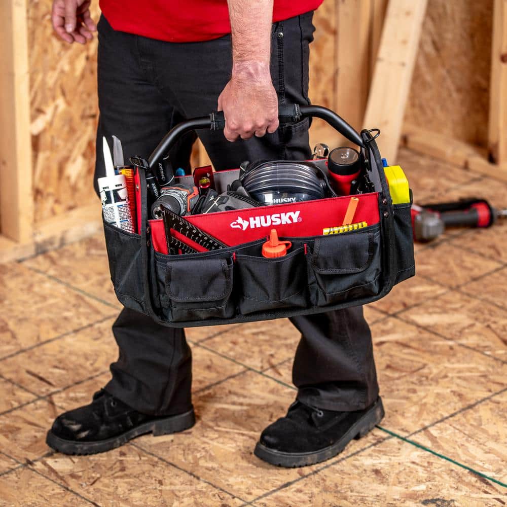 17 in. 18 Pocket Open Top Tool Bag - Hercitys