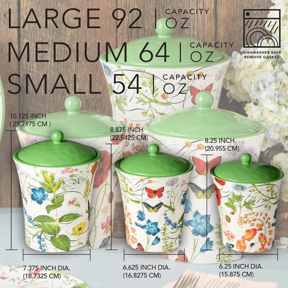 3-Piece Ceramic Greenhouse Canister Set - Hercitys