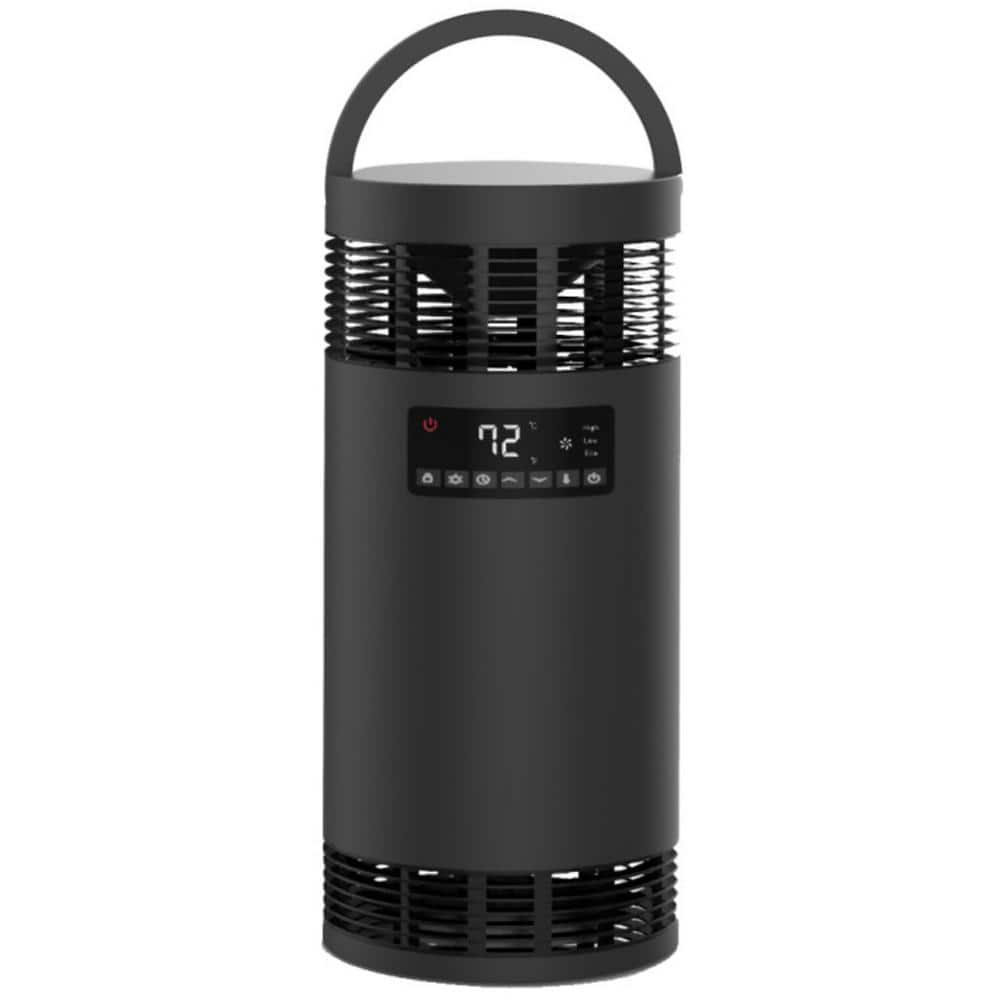 1500-Watt 360° Surround Ceramic Tower Infrared Space Heater with Handle - Hercitys