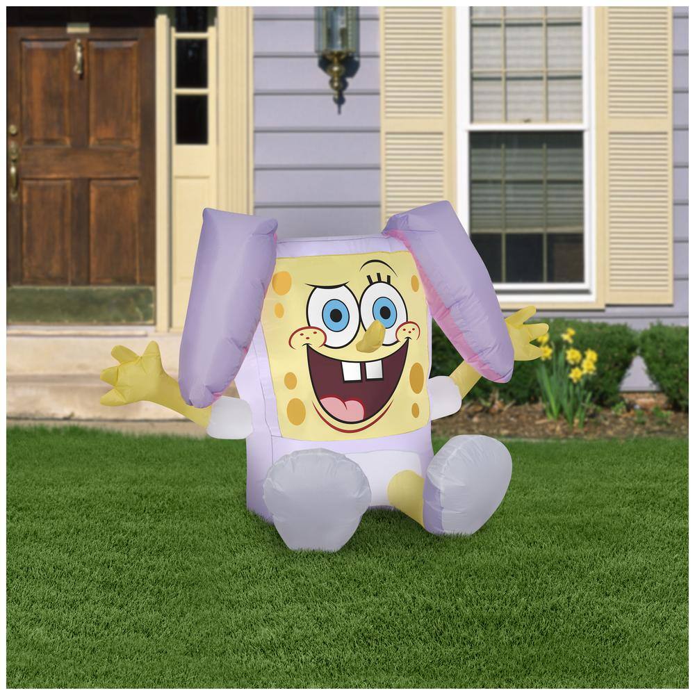 2.6Ft. Tall Airblown Spongebob in Easter Outfit - Hercitys