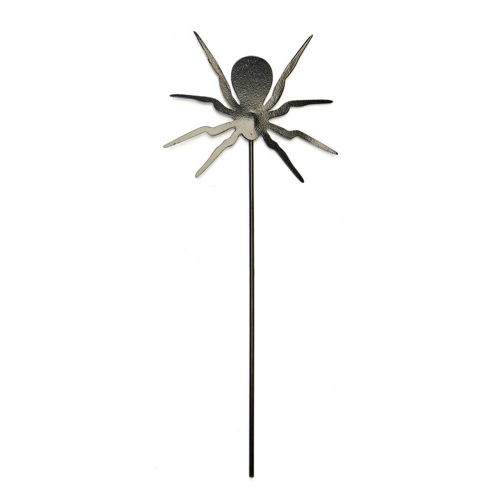 15 in. Iron Spider Halloween Figure Pick Yard Stake, Set of 3 - Hercitys