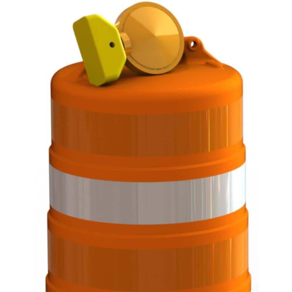 4 in. Commander Traffic Drum with 4 Engineer Grade Bands of Sheeting - Hercitys