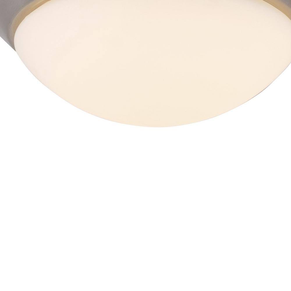 16 in. 1-Light Brushed Nickel LED Flush Mount - Hercitys
