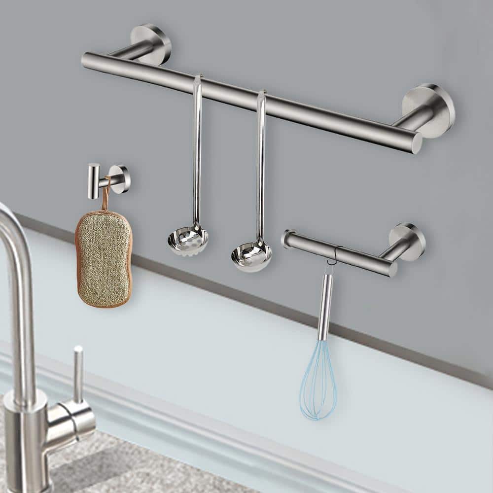 3-Piece Wall Mount Brushed Nickel Paper Towel Holder - Hercitys