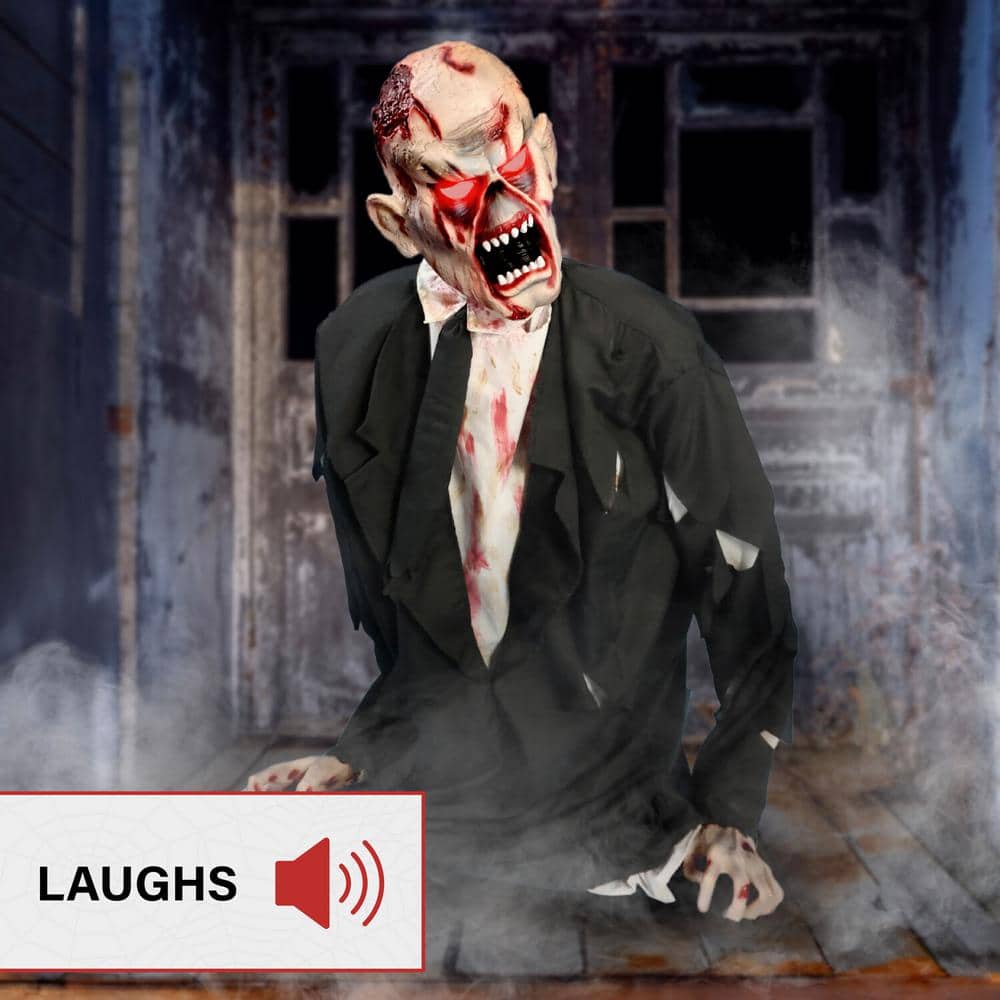 35 in. Battery Operated Halloween Animated Damien by Tekky Halloween Prop - Hercitys