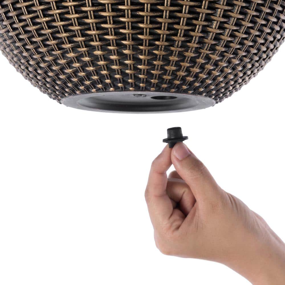 10 in. Self Watering Bronze Plastic Hanging Basket Flower Planter - Hercitys