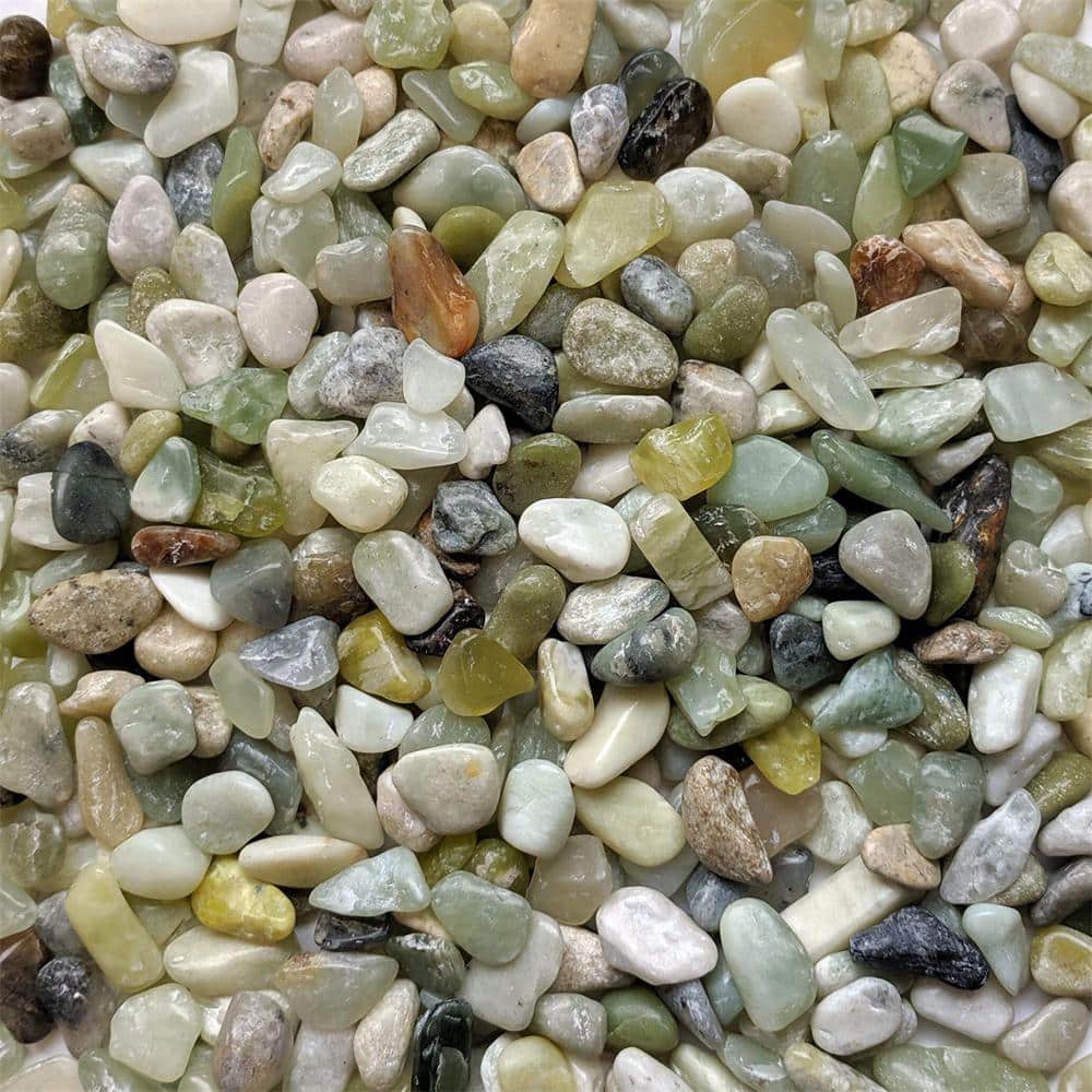 0.1 cu. ft. Multi-Colored Small Polished Pebbles 2 lbs. 3/8 in.-1/2 in. Size Landscape Rocks - Hercitys