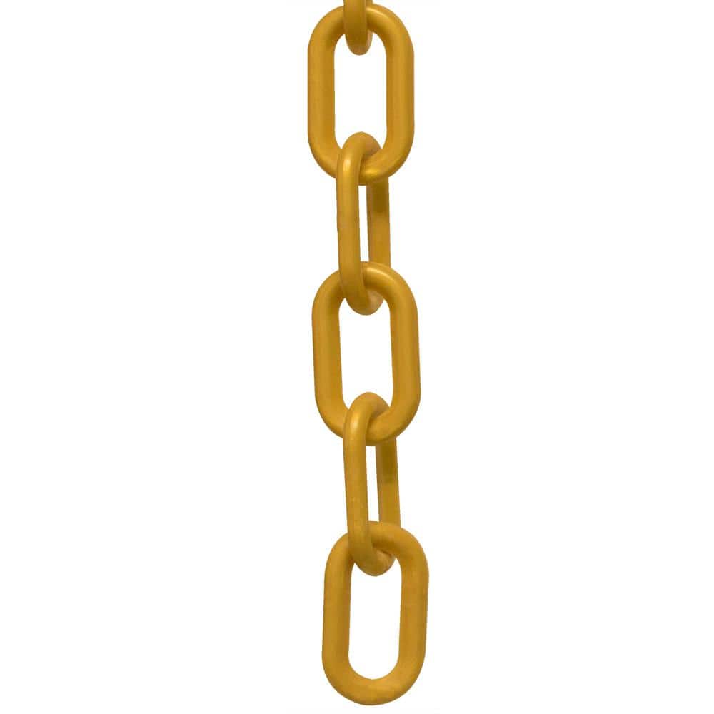 2 in. (#8 mm to 51 mm) x 100 ft. Plastic Chain in Gold - Hercitys