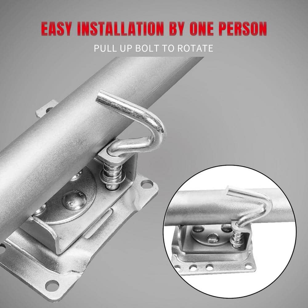 1,000 lbs. Side-Wind Bolt-On Trailer Jack with Wheel - Hercitys