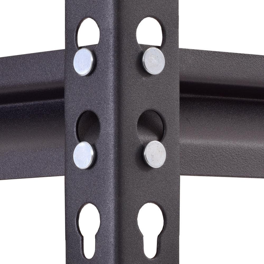 5-Shelf Steel Shelving Unit in Black (72 in. H x 48 in. W x 18 in. D) - Hercitys