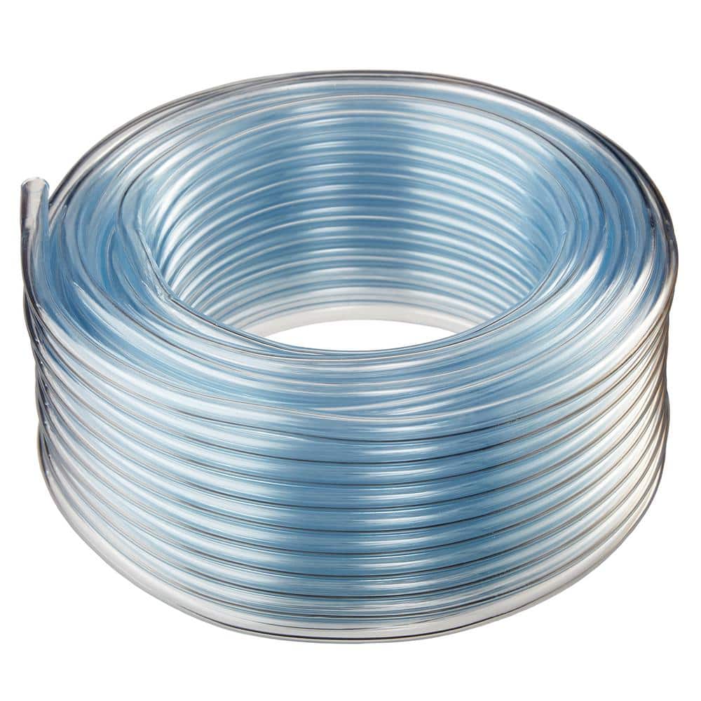 3/4 in. I.D. x 1 in. O.D. x 100 ft. Crystal Clear Flexible Non-Toxic, BPA Free Vinyl Tubing - Hercitys