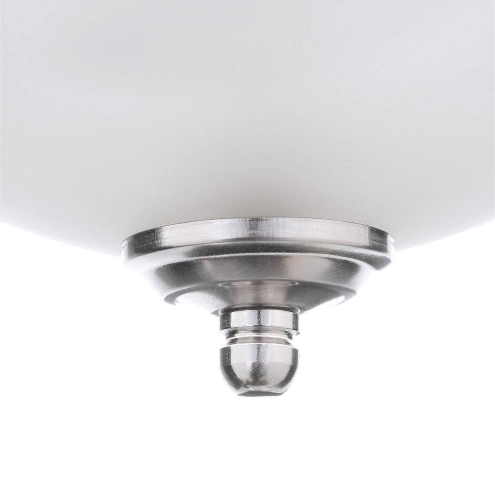 13 in. 2-Light Brushed Nickel Flush Mount (8-Pack) - Hercitys