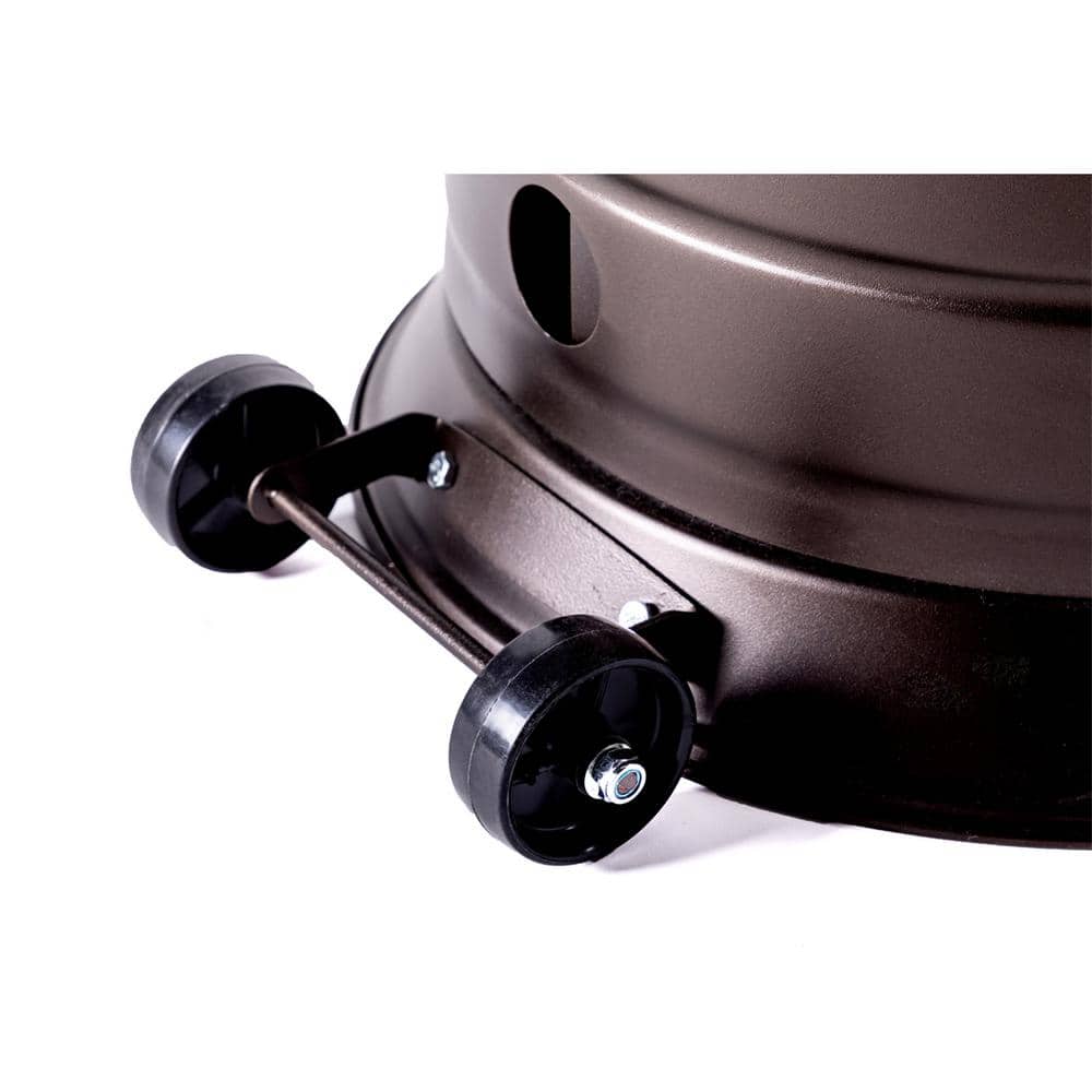 47,000 BTU Hammered Mocha Propane Outdoor Flame Patio Heater - Hercitys