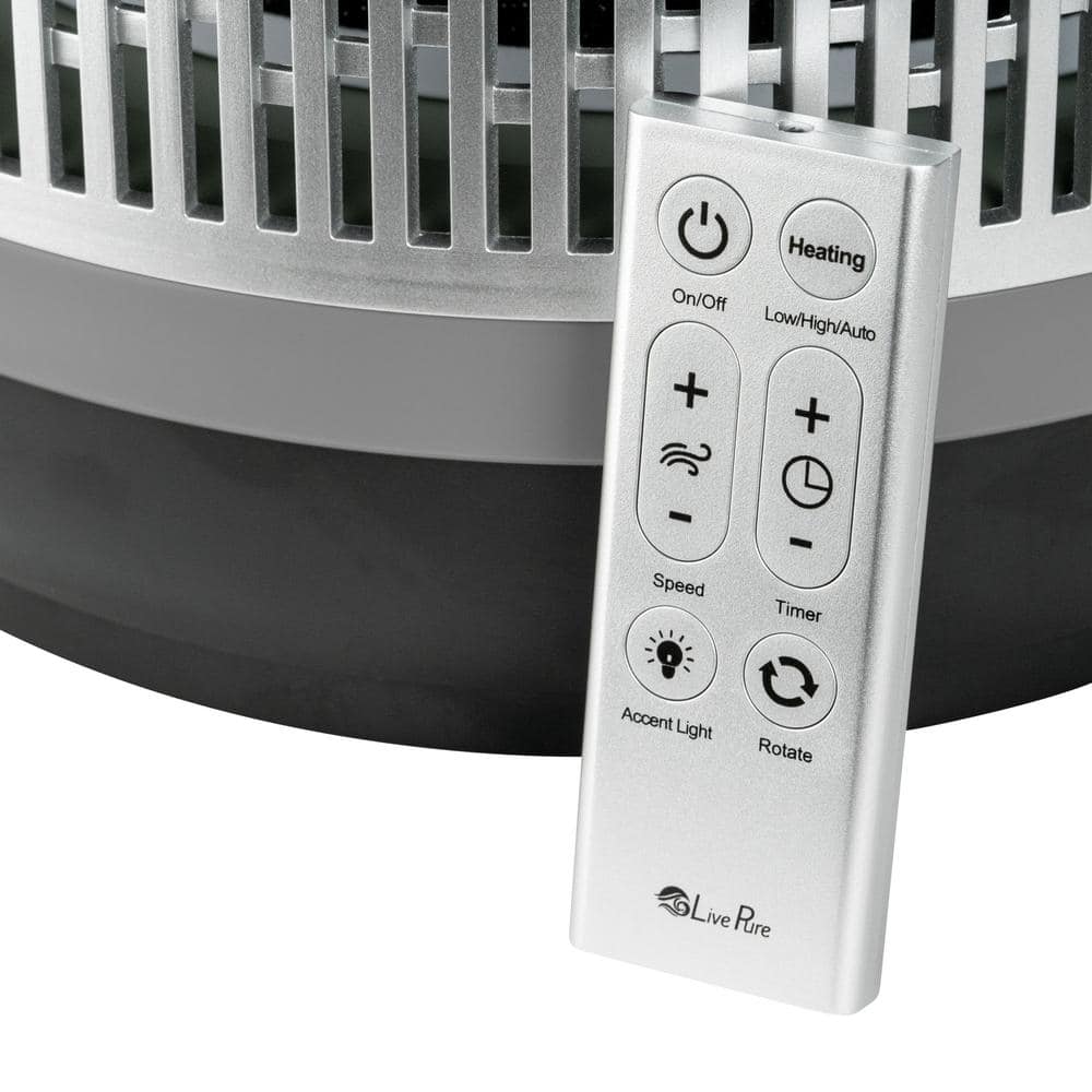 3-in-1-Clean Heat True HEPA Air Purifier/Heater, up to 400 sq. ft., Gray - Hercitys