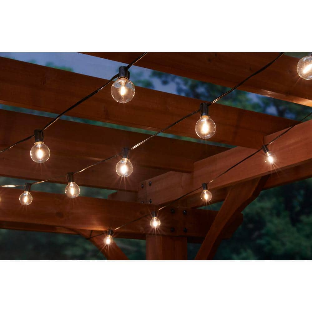 25-Light 25 ft. Outdoor Plug-in Globe LED G40 Bulb String-Light - Hercitys