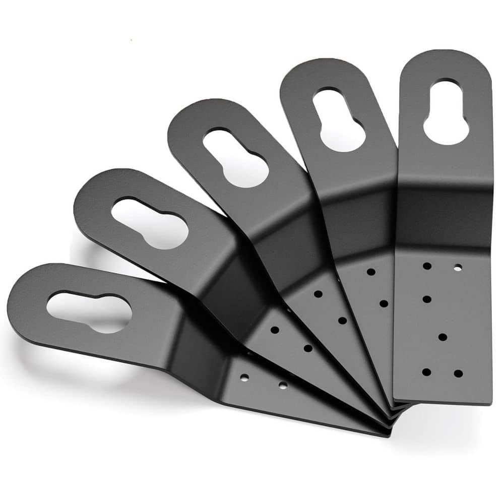 5-Pieces Permanent Roof Safety Anchor Metal Roofing Harness Anchor for Fall Protection Connects to Wood Surfaces Black - Hercitys