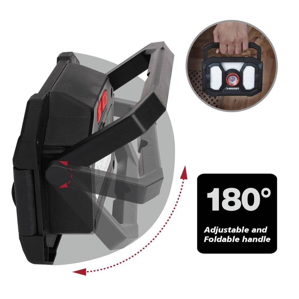 2000 Lumens LED Dual Panel Focusing Rechargeable Utility Light - Hercitys