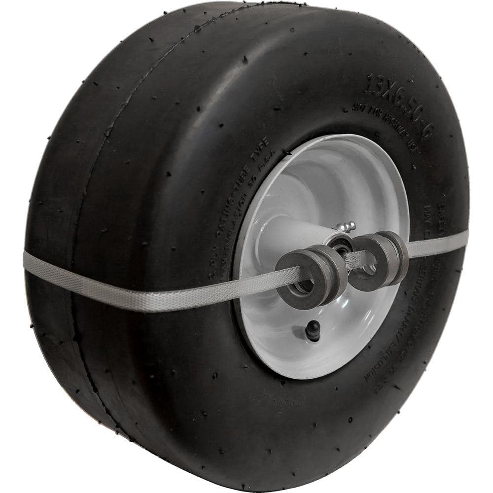 13 x 6.50-6 2PR Universal Smooth Pneumatic Tube Tire Assembly (3/4 in. and 5/8 in.) - Hercitys